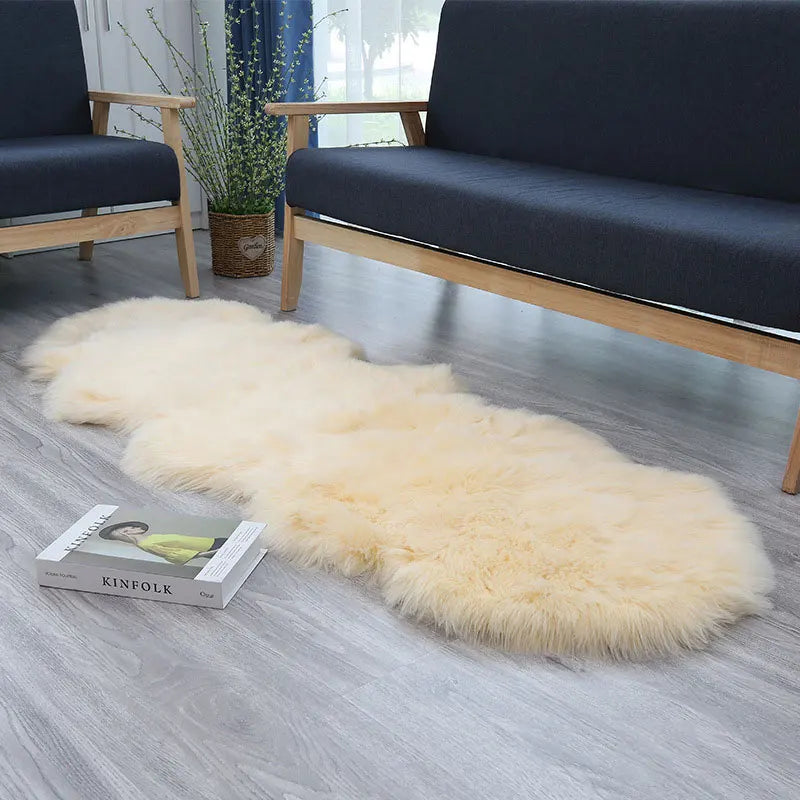 Imitation Sheepskin Carpet Fluffy Plush Rugs Luxury Fur Bedroom Bedside Carpet Living Room Sofa Area Rug Faux Wool Carpet