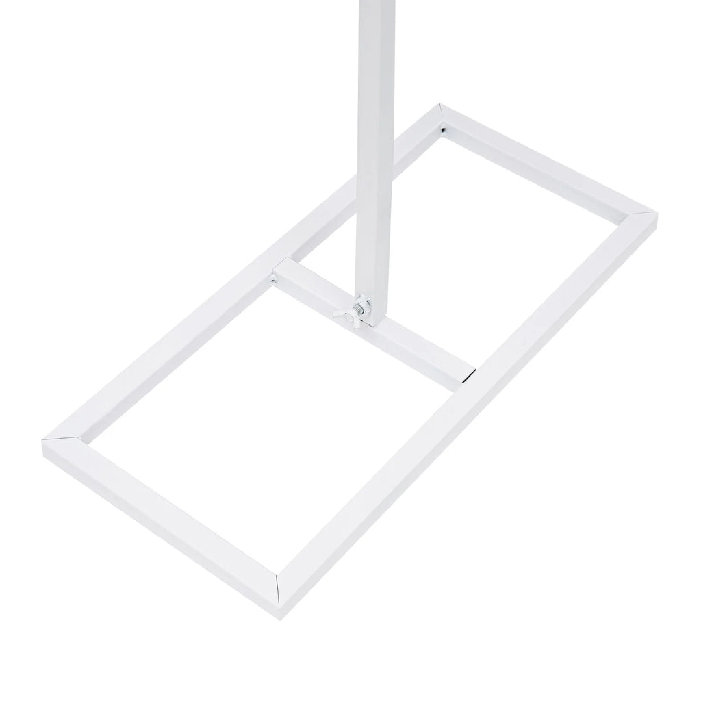 Wedding Stand, 2.4x2.4m Metal Wedding Stand, White Square Arch Backdrop, Heavy Duty Iron Support, Party Event Background Decoration, Rustproof Durable Frame for Balloon/ Floral Curtain Display, Indoor/ Outdoor Ceremony/ Photo
