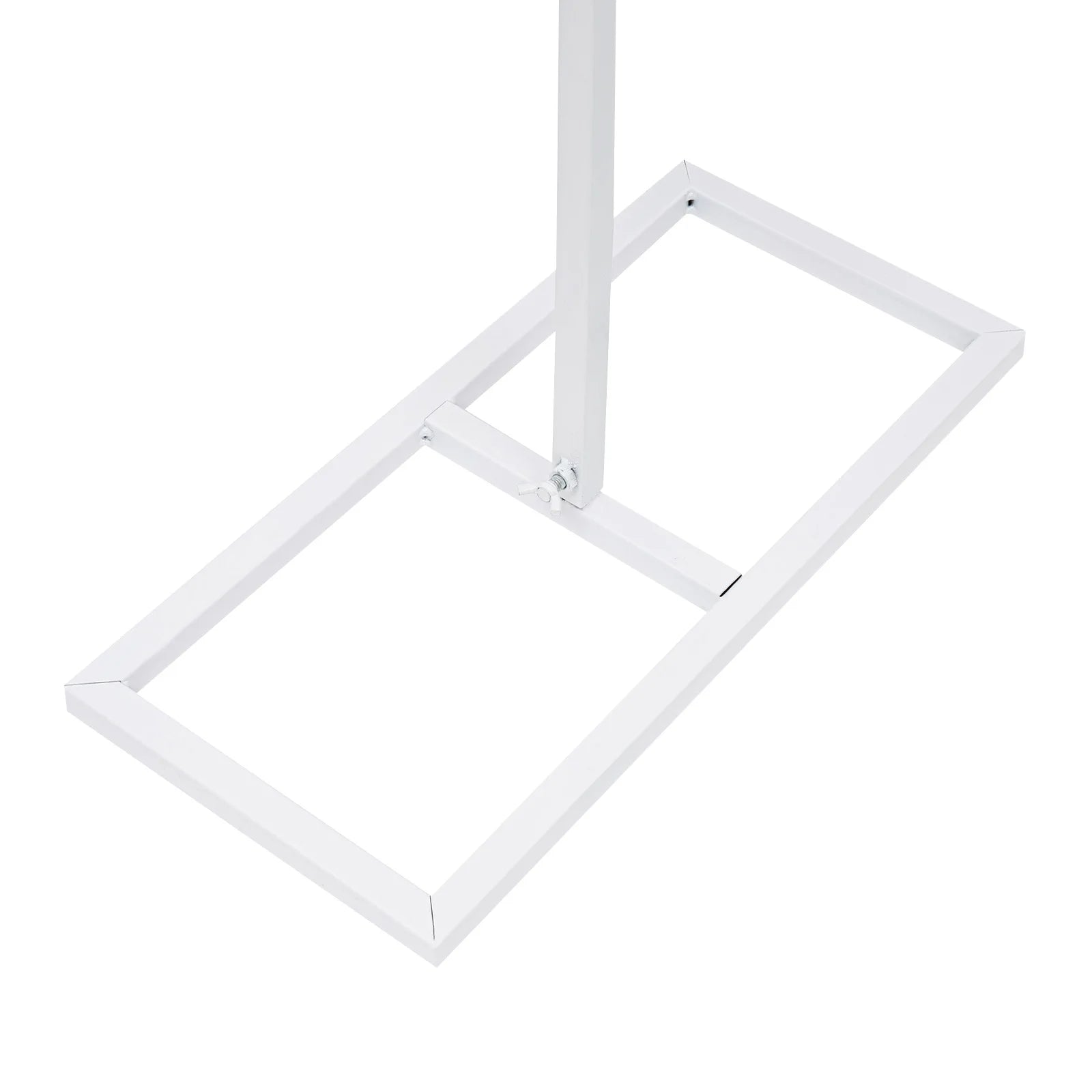 Wedding Stand, 2.4x2.4m Metal Wedding Stand, White Square Arch Backdrop, Heavy Duty Iron Support, Party Event Background Decoration, Rustproof Durable Frame for Balloon/ Floral Curtain Display, Indoor/ Outdoor Ceremony/ Photo