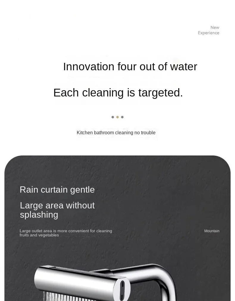 Kitchen Faucet, Rain Waterfall, Vegetable Washing Basin, Sink, Household Sink, Hot and Cold- Two in One, Pressurized Rotating