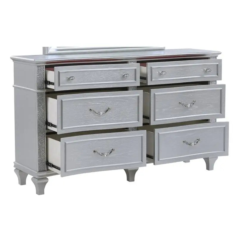 King 5PC Bedroom Set with Upholstered LED Headboard