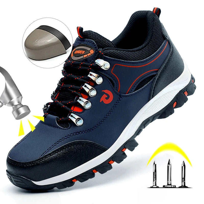 Steel Toe Cap Shoes For Men/ Protective Shoes/ Puncture Proof Safety/Construction Shoes