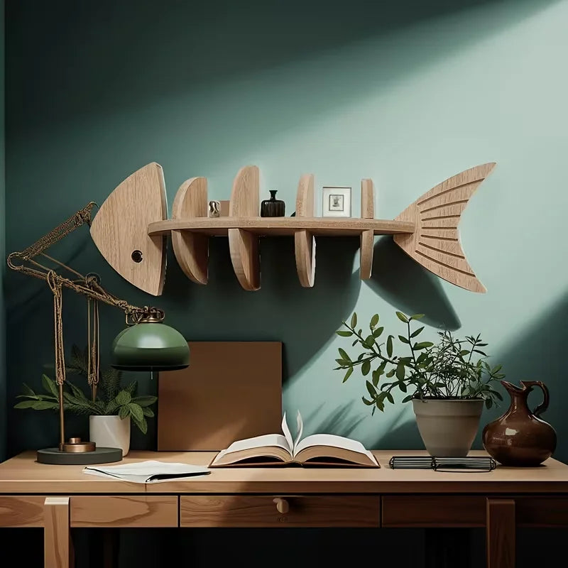 Minimalist Modern -Friendly Fishbone Wall Shelves - -Friendly Artificial Wood Floating Shelf with Storage & Hooks, Space-Saving Suitable for Living Room, Bedroom, Coffee Table Decor, Assembly for Books, Photos Display, Floati