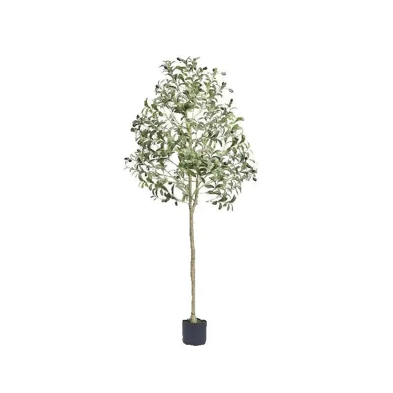Artificial Olive Tree 4/5/6FT Tall Faux Plant/ Secure PE Material/ Anti-Tip Tilt Protection Low-Maintenance Tree for Home