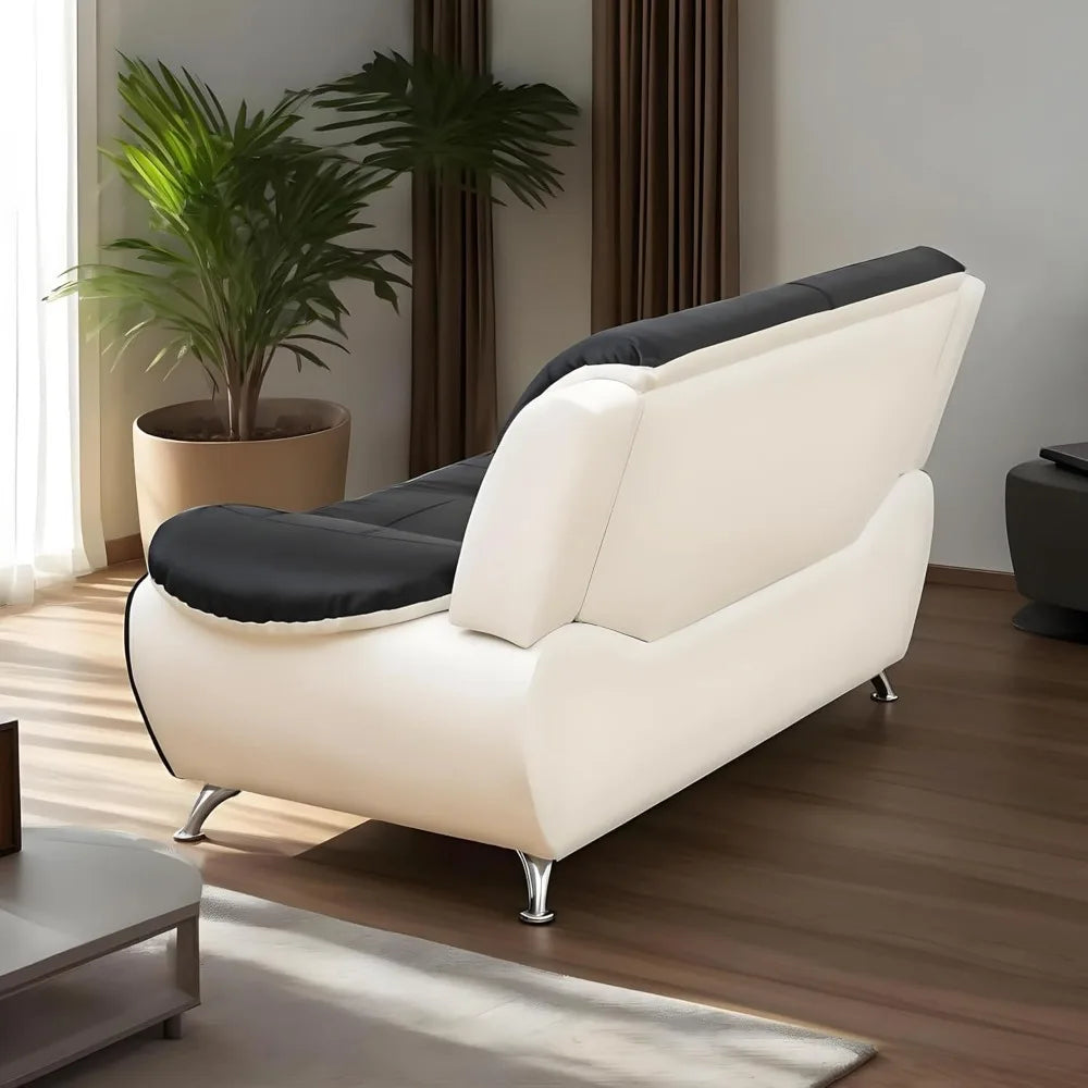 Loveseat Sofa, Small Faux Leather Sofa/ Sleeper Couch, Bedroom, Apartment, Living Room Sofa