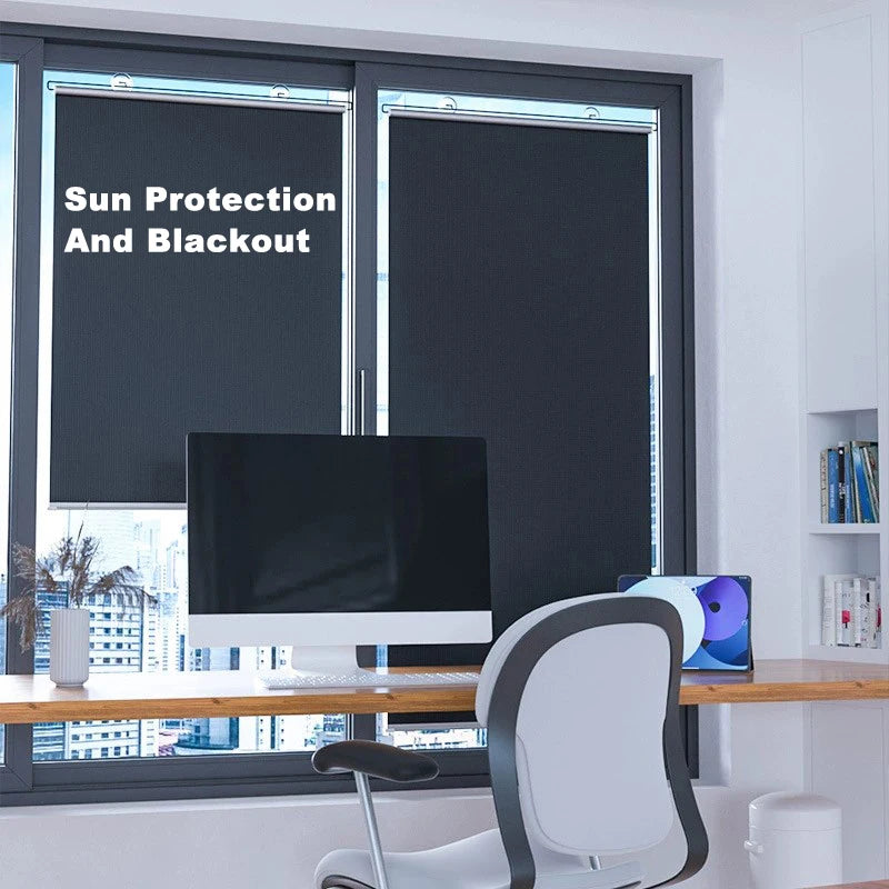 Blackout Curtain Blinds Without Drilling/ Window Roller Interior/ Bedroom Roll/ Black Out Rolls/ Blind Suction Cup/ Home Decor Items