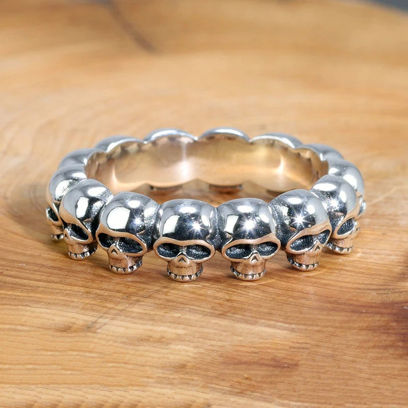 Punk Skull Ring for Men/Women Anti Metal Color Hip Hop Cool Finger Accessories Personality Gift Hot Jewelry