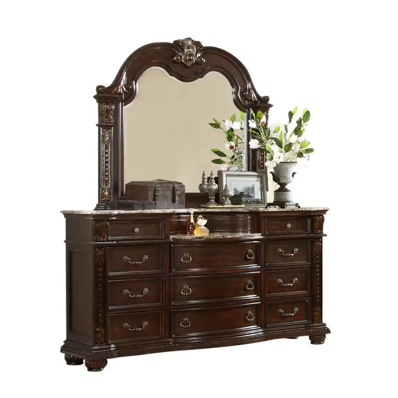 5-Piece King Bedroom Set (King Bed, Nightstand, Dresser, Chest & Mirror)