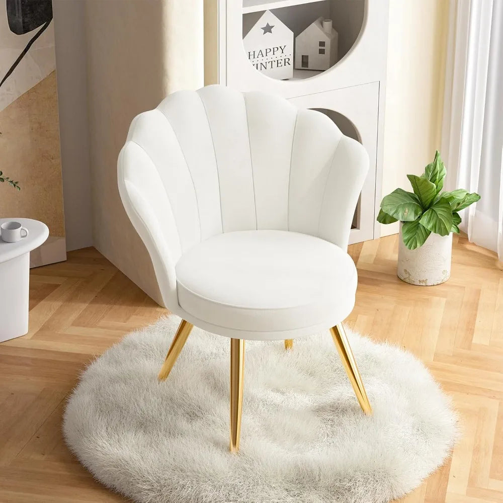 Luxurious Velvet Accent Chair with Gold Legs
