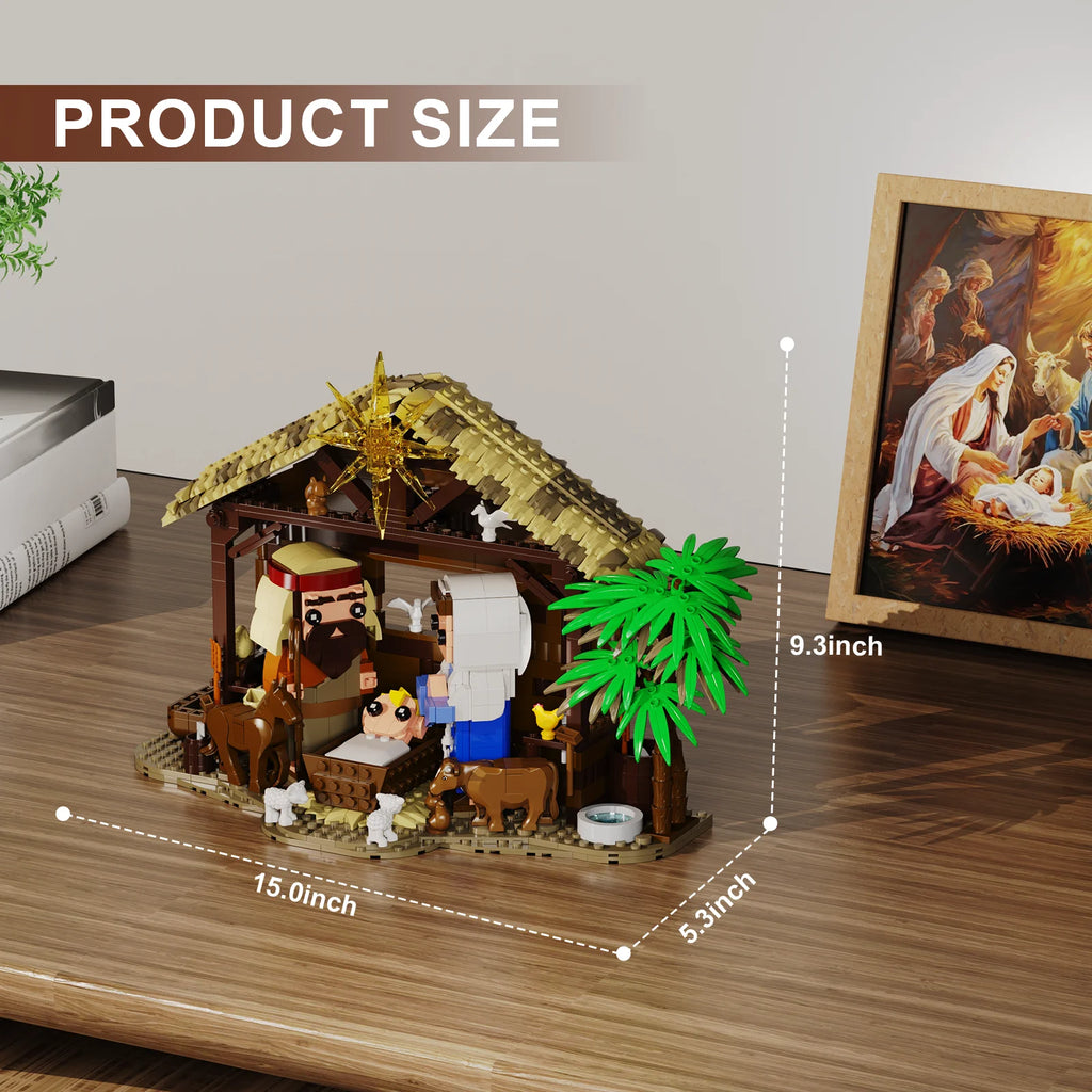 Jesus Building Block Set/ Home Decor/ The Nativity Building Toy of Faith Series, Bible Story Jesus Figures /Model Room Decoration