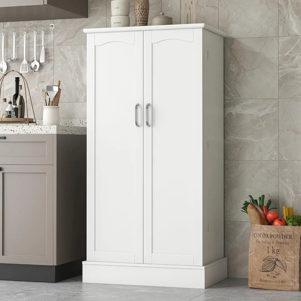 Kitchen Pantry Cabinet, Pantry Storage Cabinet with Adjustable Shelves and Drawer, Sideboard Buffet Cupboards/ Storage Shelf