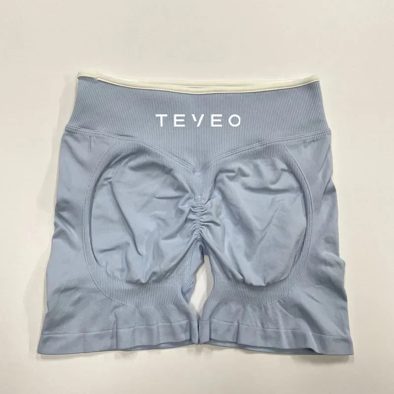 TEVEO – Short Yoga for Women, Pants with Elastic, Fitness, Cycling, Body Building, Leggings for Yoga