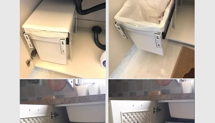 Kitchen Sink Trash Can, Large Kitchen Cabinet Recycle Bin, Food Waste Litter Bins, Dustbin Recycling ,Trash Sorting Home Appliance