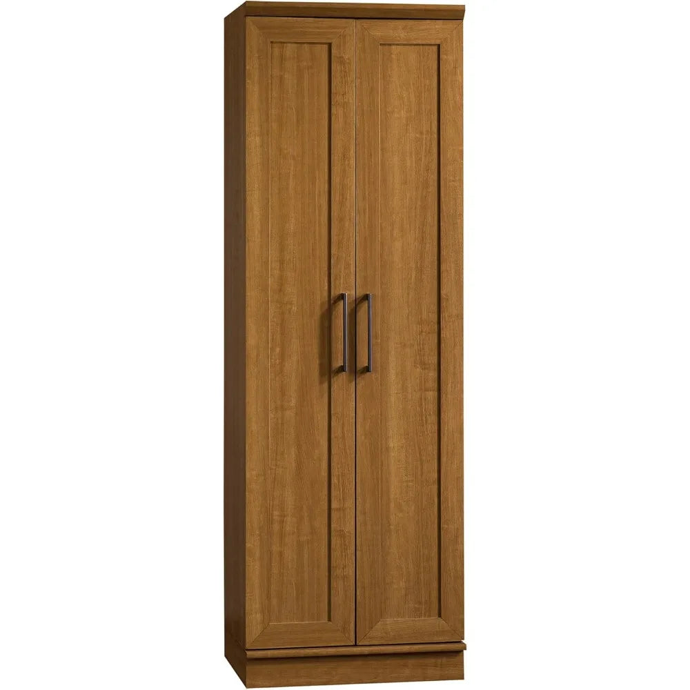 Sienna Oak Storage Pantry Cabinet, Dimensions: 23.25 Length x 17 Width x 71.18 Height