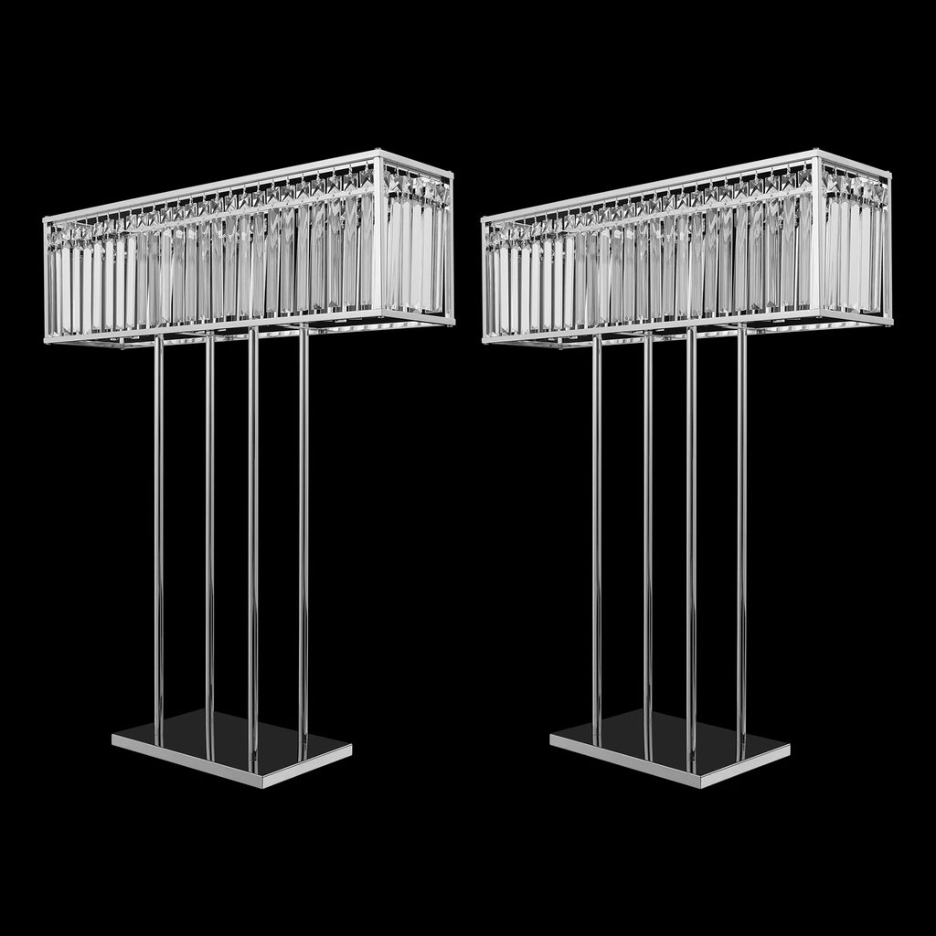 2Packs Square Crystal Flower Stands, Crystal Flowers Display Rack Silver 70*90cm Decoration Freestanding/Tabletop for Wedding