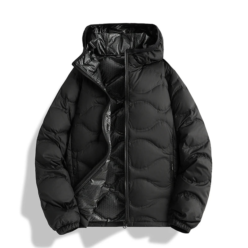 Unisex Fleece Thickened Hooded Jacket/ Windproof/ Breathable Warm Sports Jacket Autumn, Winter ,Outdoor Running Fitness Thick Jacket
