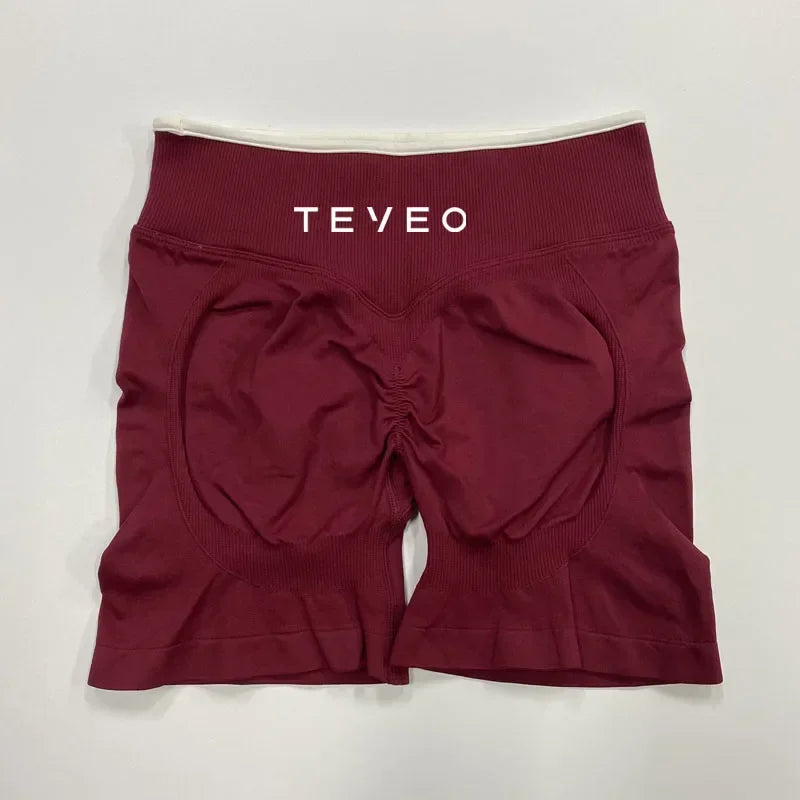 TEVEO – Short Yoga for Women, Pants with Elastic, Fitness, Cycling, Body Building, Leggings for Yoga