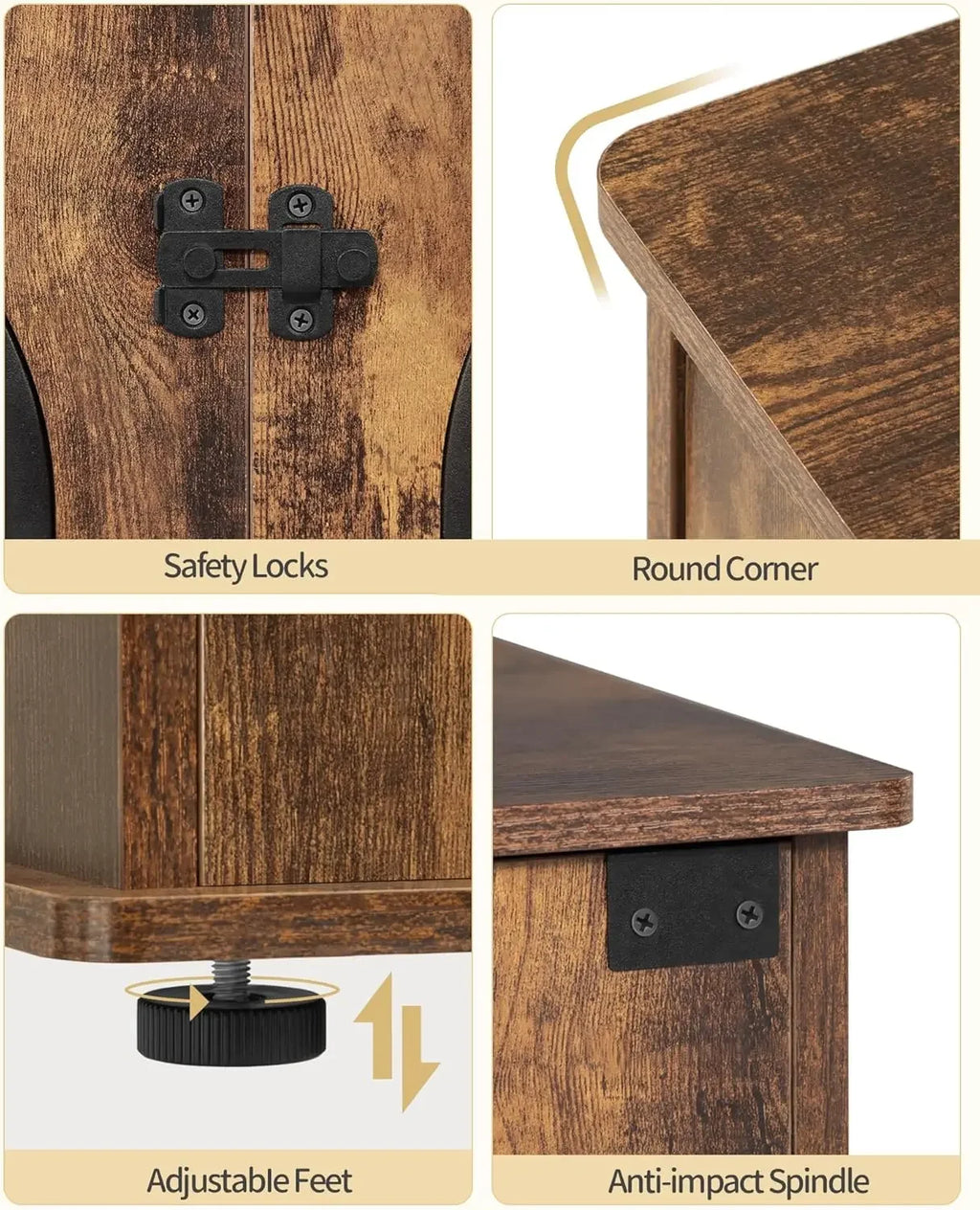 71" Dog Crate Furniture for 2 Dogs, Heavy Duty Indoor Dog Kennel TV Stand, XXL Wooden Dog Cage with Divider for Medium/ Large Dogs