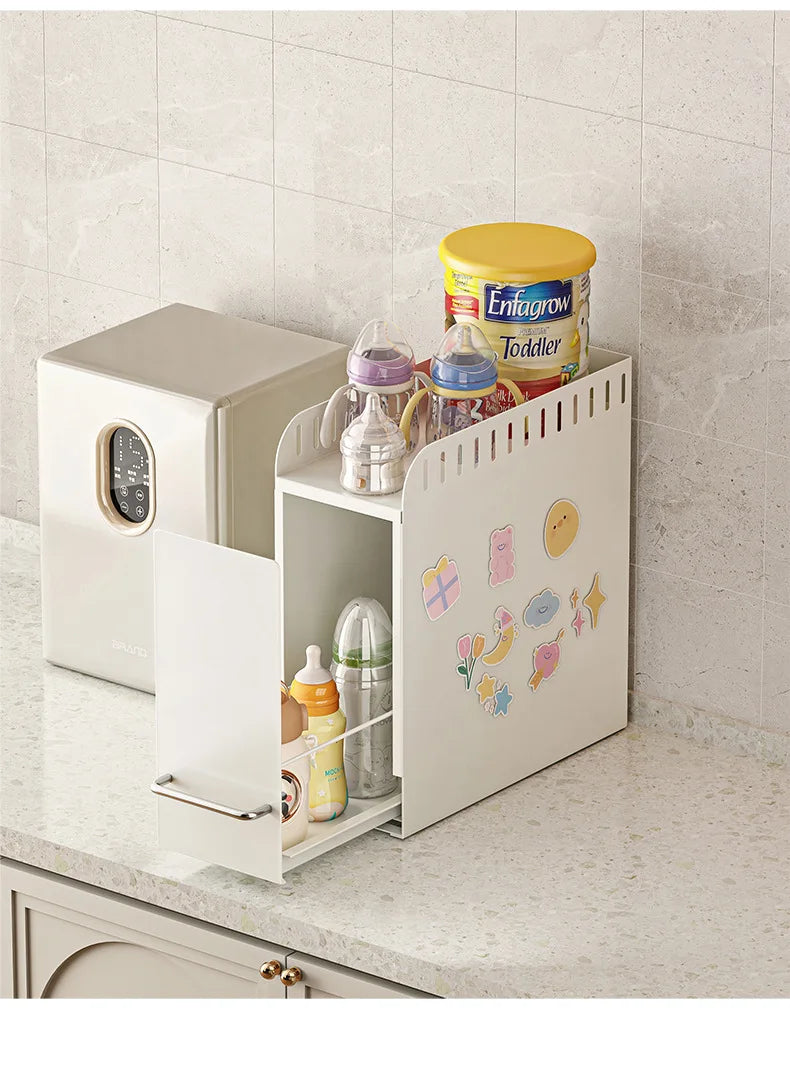 Kitchen Spice Organizer Kitchen Pull Out Seasoning Drawer Rack Countertop Dustproof Cup Storage Rack Multipurpose Spice Cabinet