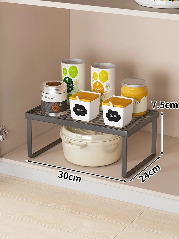 Kitchen Storage Countertop Bowl, Plate, Pot ,Utensil Organizer Cabinet/ Inner Multi-layer Self Seasoning Tabletop Storage
