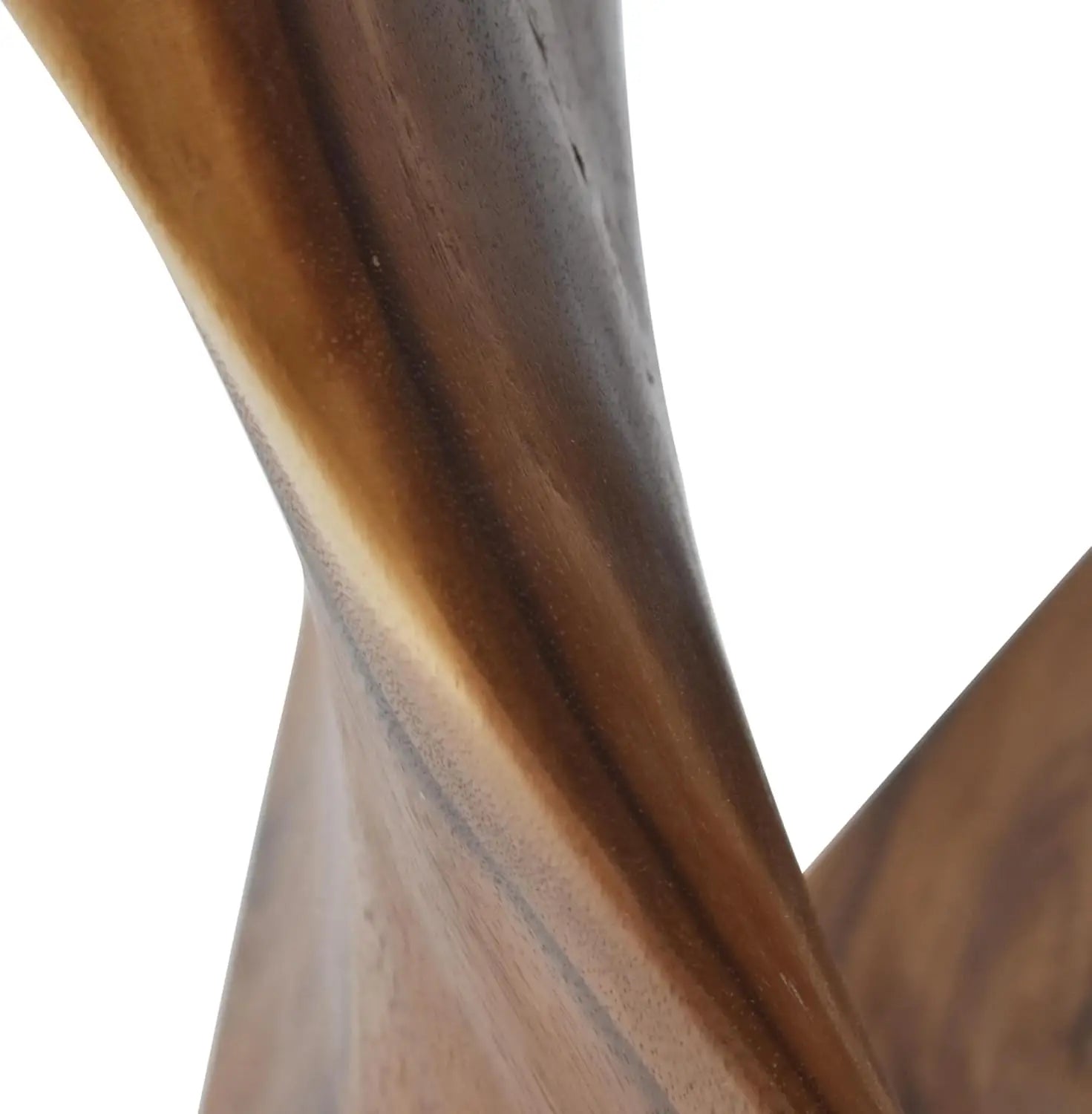 Furniture Solona Solid Wood Side Table, Acacia Whimsical Carved Design, Finish, Functional and Visually Alluring