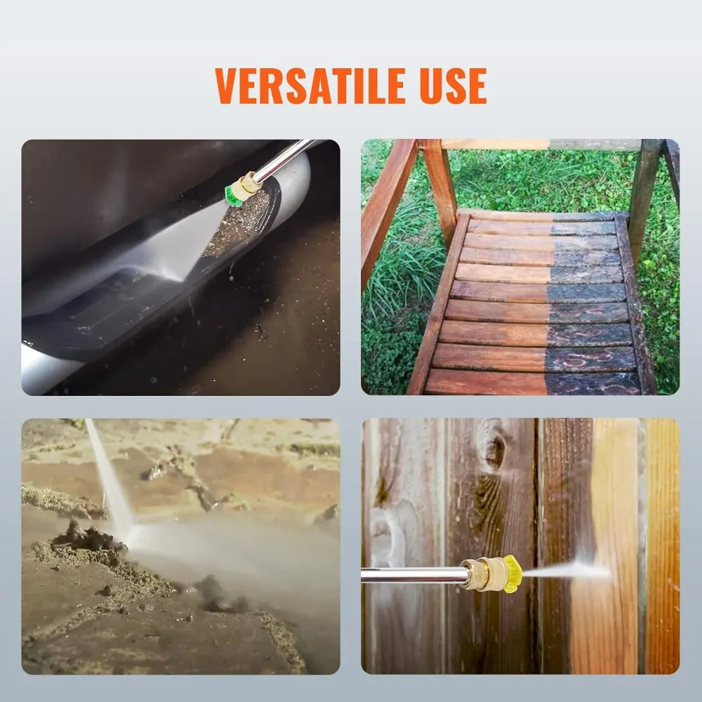 Gas-Powered Pressure Washer: 3400 PSI, 2.6 GPM, Spray Gun, Extension Wand, 5 Nozzles, Copper Pump