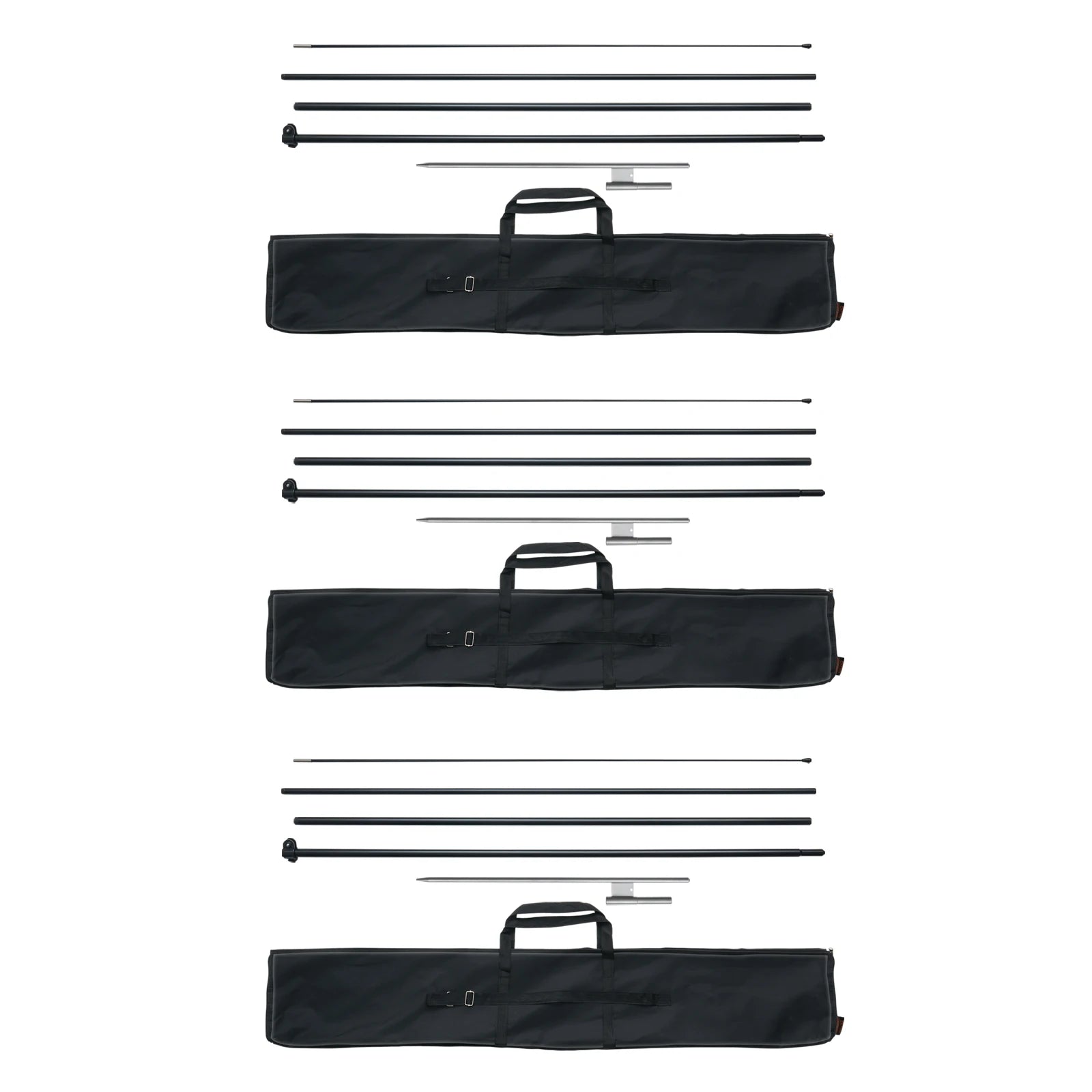 Feather Flag Pole Kit/ 3Packs Advertising Flag/ 16.3ft Sign Flag Poles for Business Advertising/ Flags Outdoor with Ground Stakes