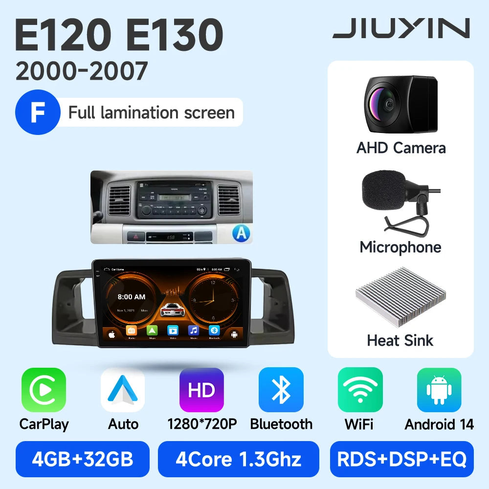 For Toyota Corolla Verso Spacio E120 2001-2007 Auto Radio Car Play WIFI Car Radio/ GPS Navigation/ Multimedia Video Stereo DSP Audio