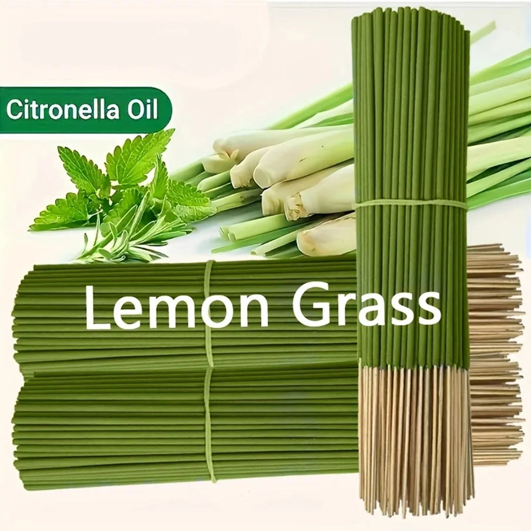Extended Burning Time Lemongrass Oil Lemongrass Stick - 45 Minutes Burn Time, Artificial Wood Summer Scent, Suitable for Home, Camping, Yard, Pool and Outdoor Activities - Air Purification and Relaxation,