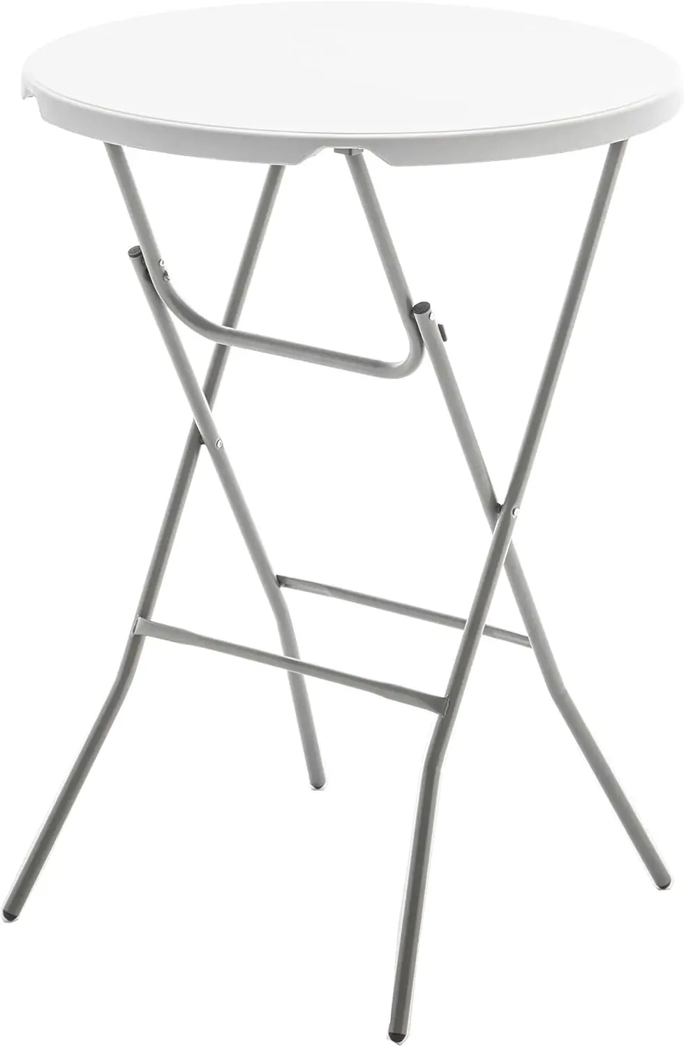 White Granite Plastic Folding Bar Height Table for Commercial, Banquet, Card, and Dining Use