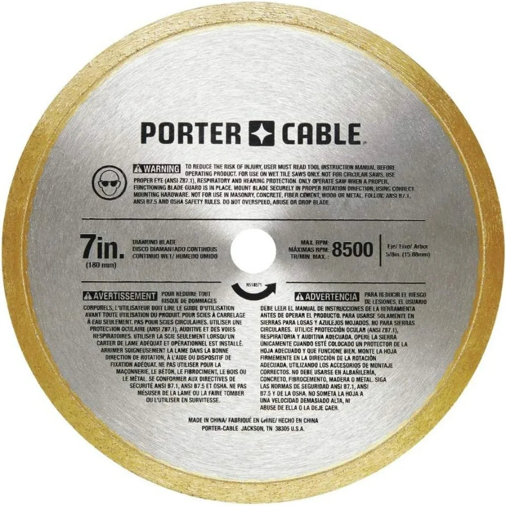 PORTER-CABLE 7-Inch Tile Wet Saw with Built-In Cutting Guide (PCE980)