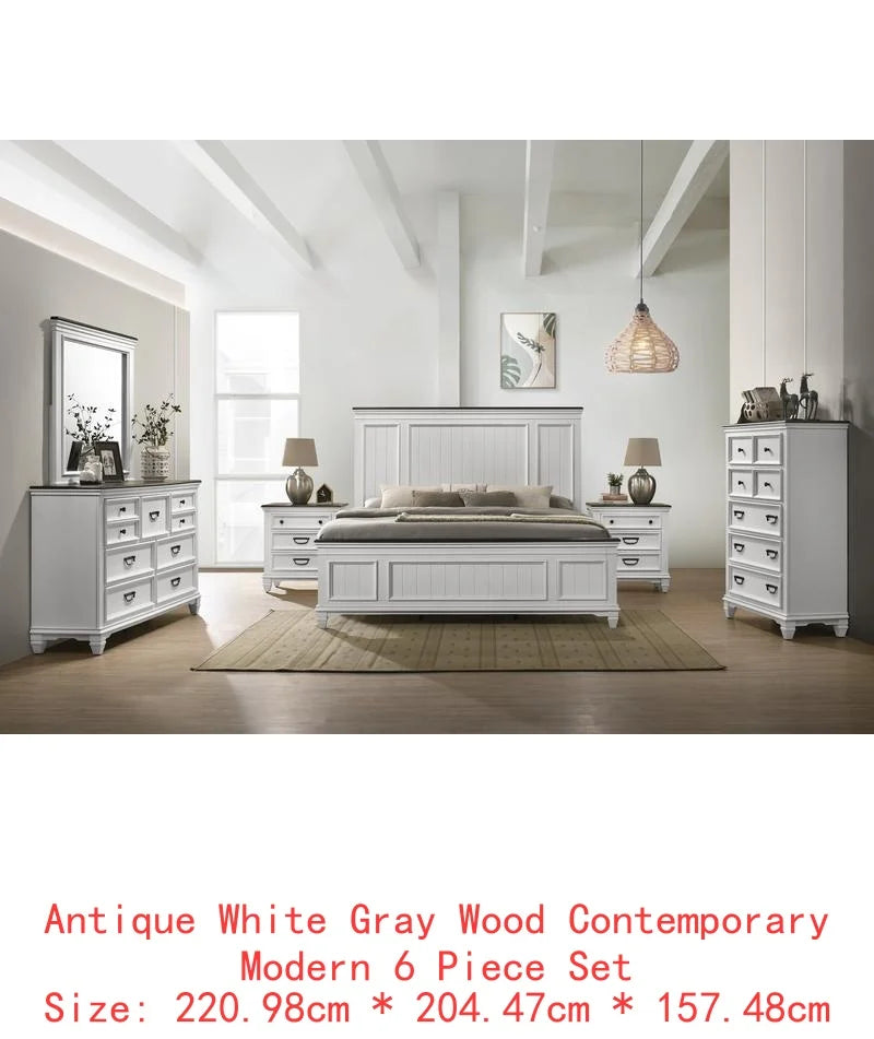 6-Piece Shiplap Panel King Bedroom Set