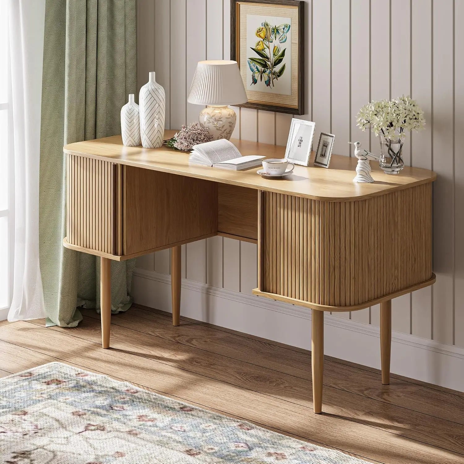 NEW 55" Modern Writing Desk , Wood Home Office Desk , Computer Desk for Home Office, Living Room, Home Study Table