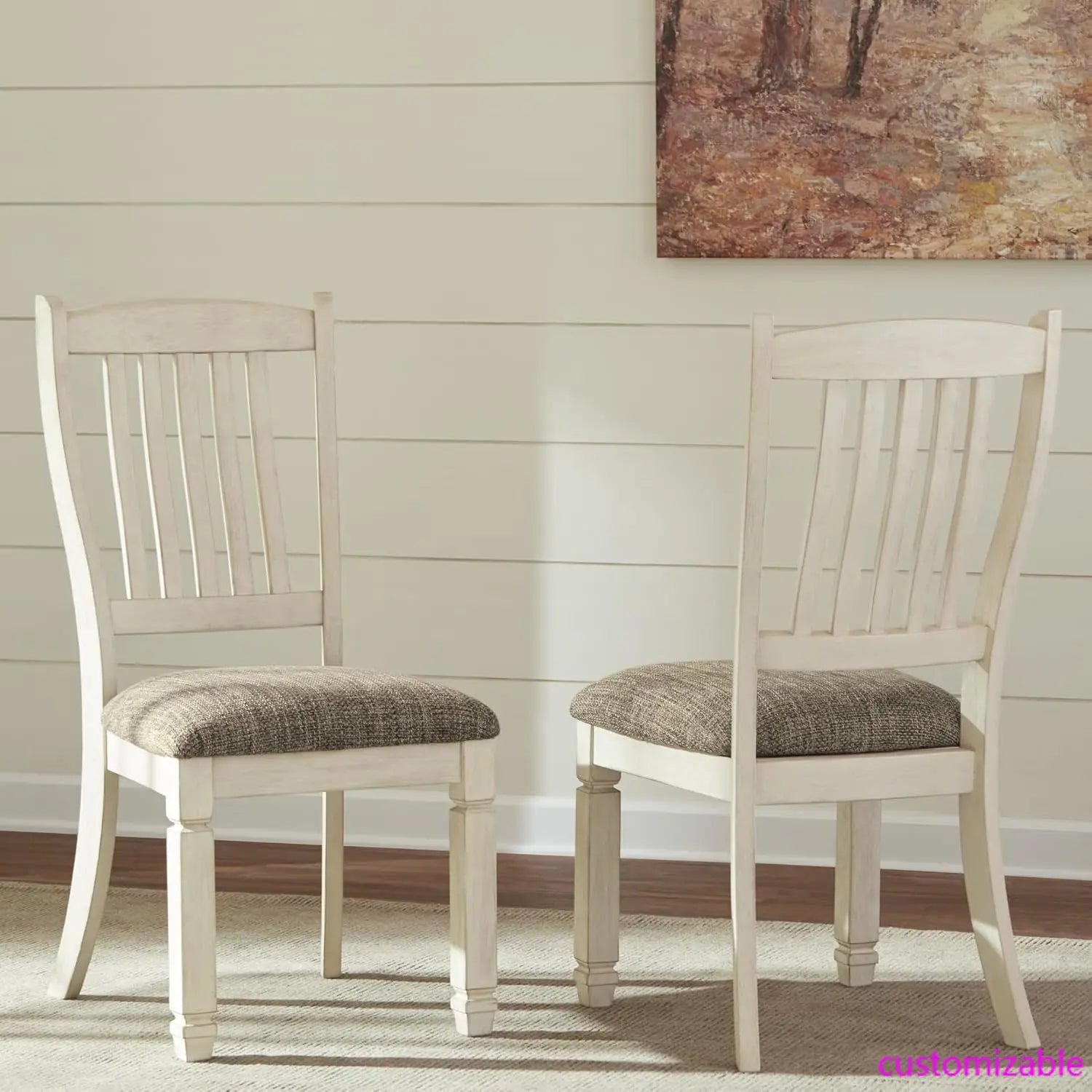 Bolanburg 20" Upholstered Dining Room Chair, Set Of 2, Antique White