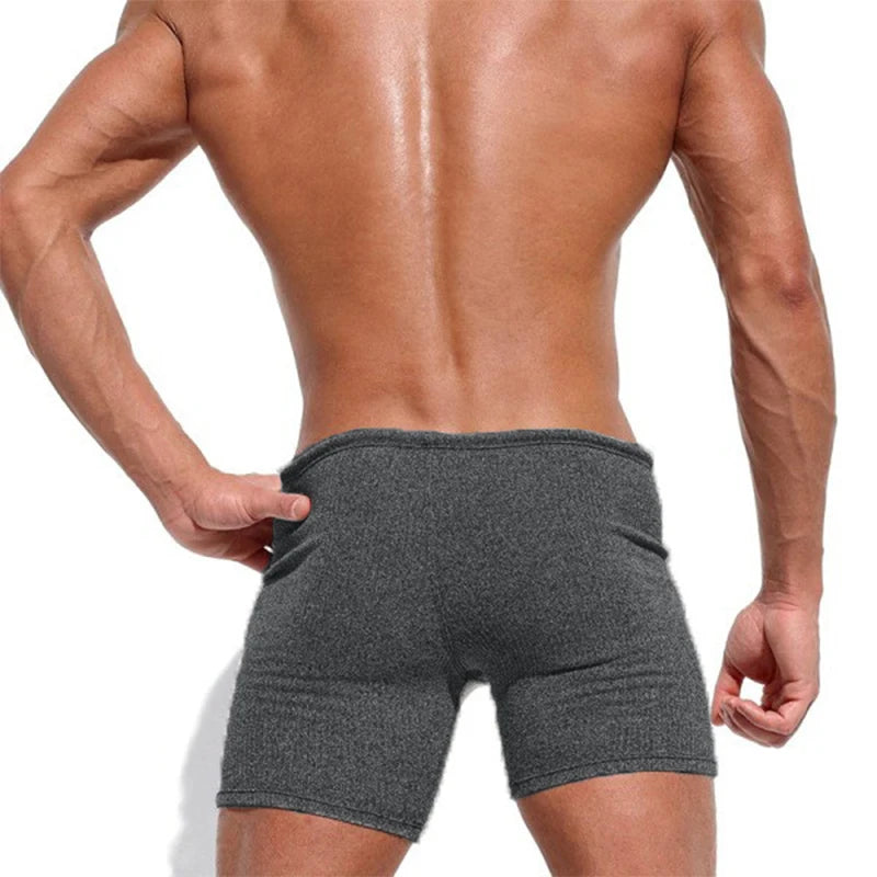 Men's Summer Solid Shorts/ Breathable High Elasticity Drawstring Pants/ Loose and Versatile Basic Style Fitness Running Shorts/ Beach Surfing Vacation Casual Swimsuit