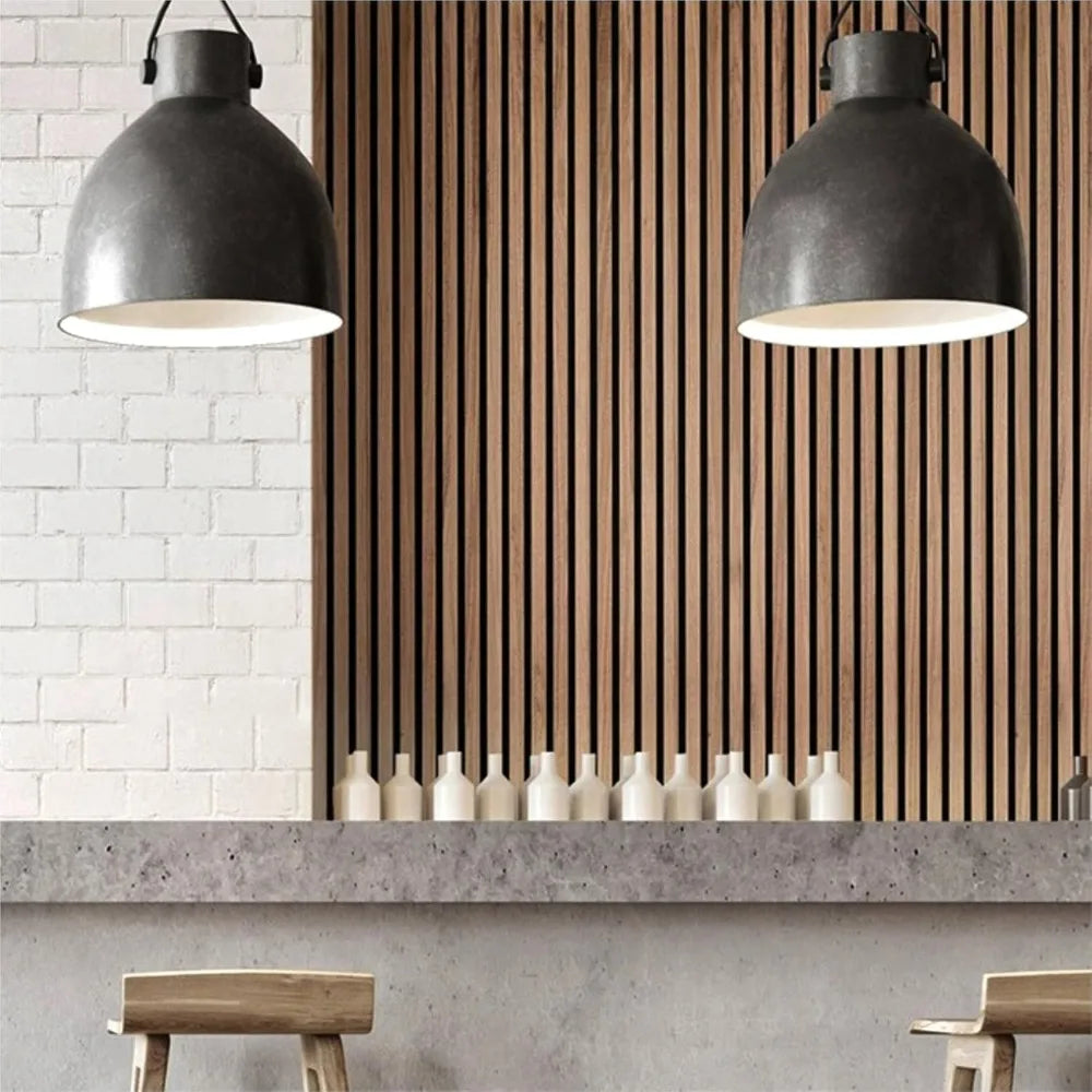 Oak Acoustic Wall Panels/ 4-Pack - 94.49 x 12 - Decorative Soundproof Wood Panels