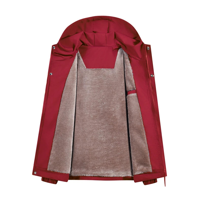 CHRLCK Unisex Hiking Fleece Waterproof Jackets Winter Windbreaker- Outdoor Camping ,Trekking Fishing Jacket/ Windproof Coat Autumn