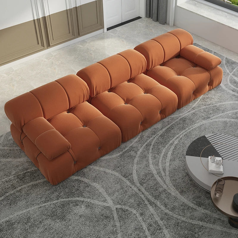 104" Minimalist Modular Sectional Sofas/ Modern Velvet Convertible Couches/ 3 Seats/ Living Room Sofa Sets for Office/ Apartment