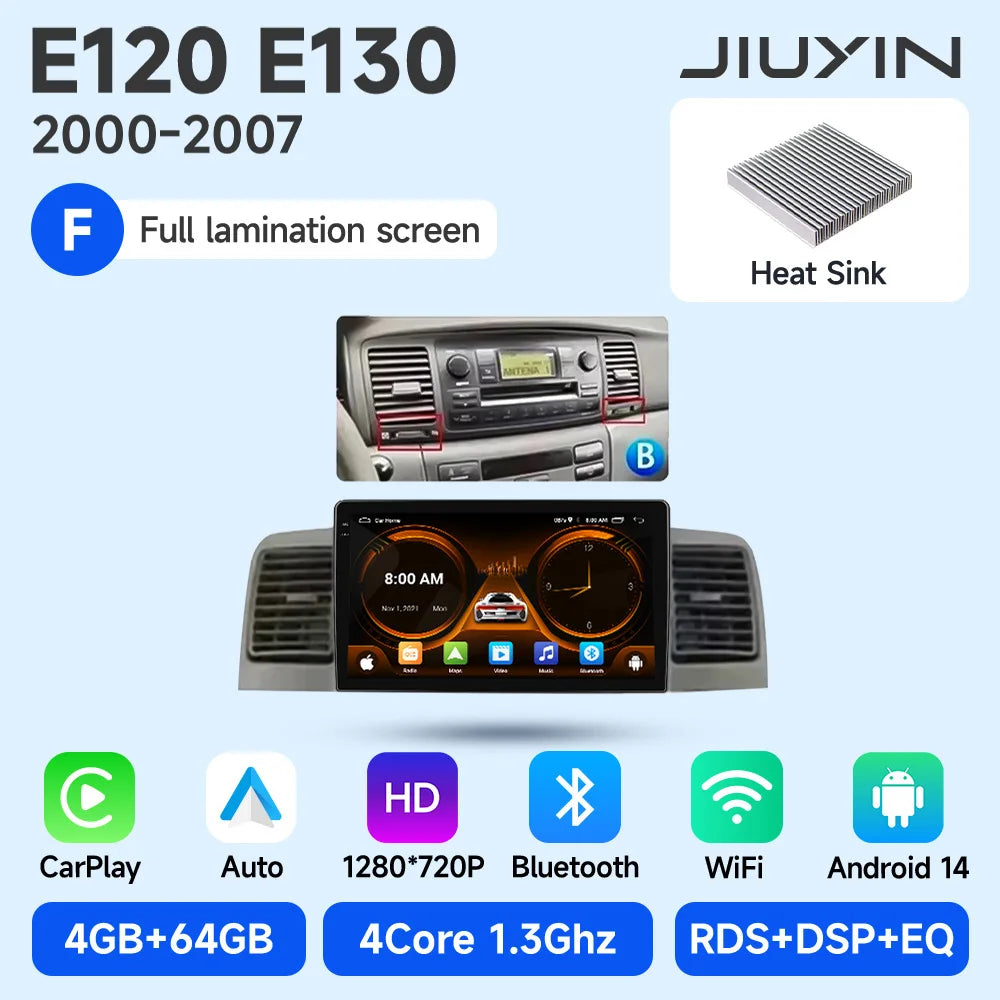 For Toyota Corolla Verso Spacio E120 2001-2007 Auto Radio Car Play WIFI Car Radio/ GPS Navigation/ Multimedia Video Stereo DSP Audio