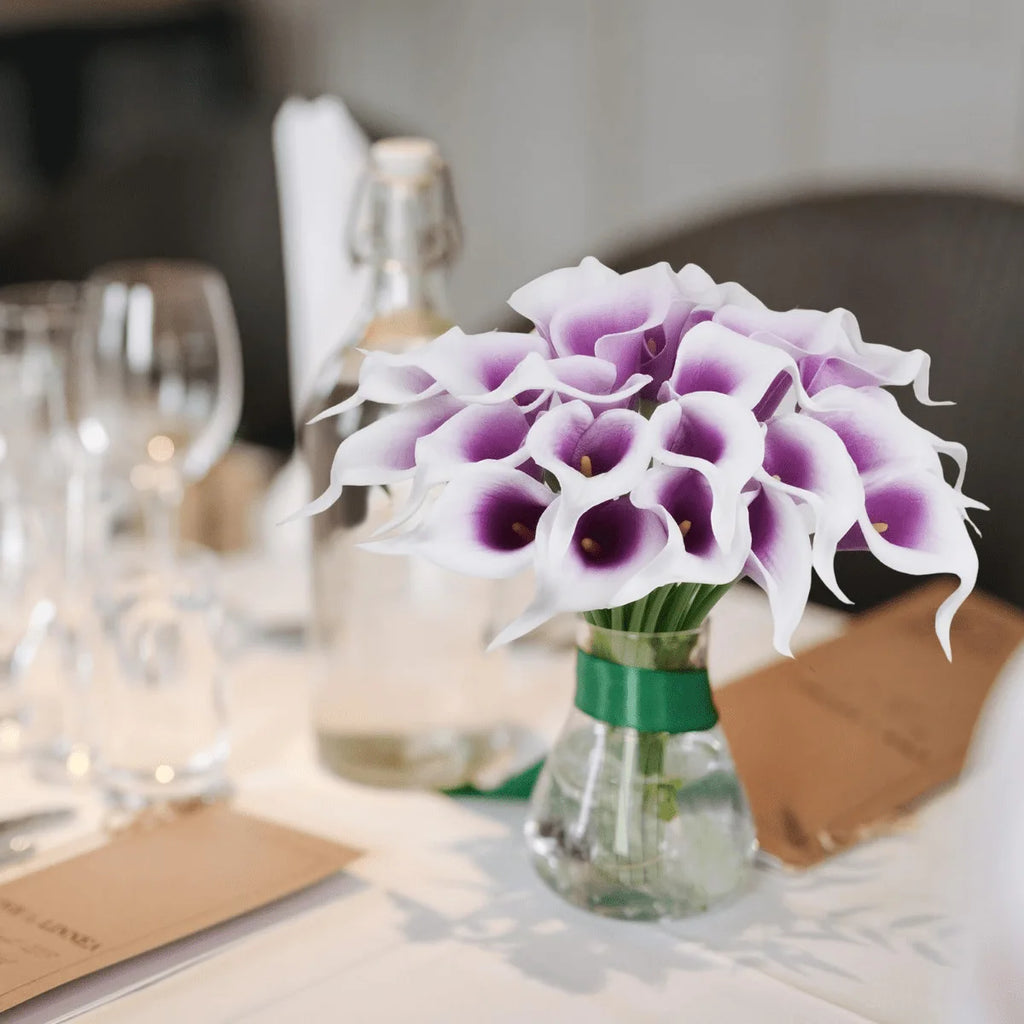 10/20PCS Artificial Flowers/ Calla Lily Bouquet for Bridal, Mother Day , Wedding Party, Home, Living Room /Table Decoration