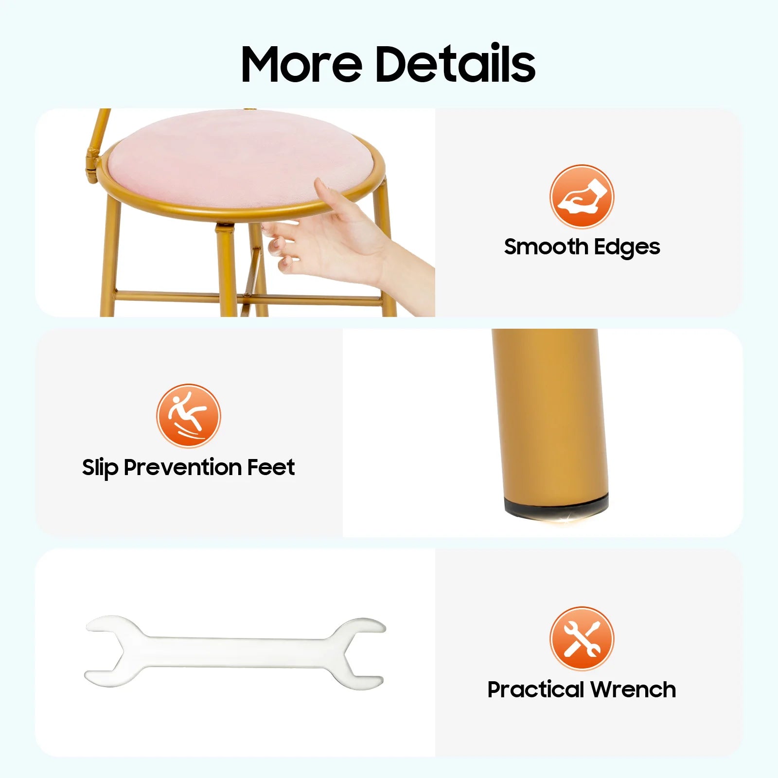 Elegant Pink Butterfly Backrest Chair with Soft Cushion, Iron Frame Dining Chair for Living Room Bedroom and Cafe Decor