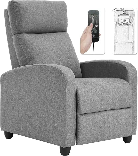 Recliner Chair for Living Room Massage Reading Sofa Home Theater Seating Modern Reclining Easy Lounge with PU Leather Padded Sea