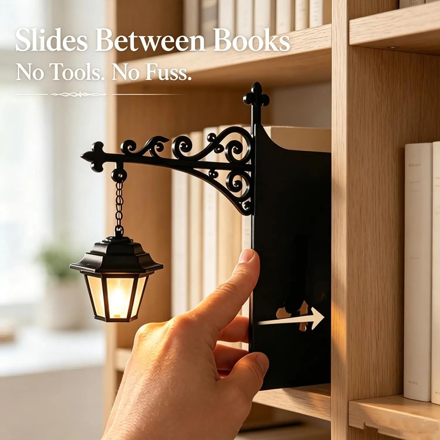 Miniature Hanging Shelf Lamp/ Decorative Bookshelf Lighting /Warm LED Night Light/ Library Lantern Reading Nook /Desk Ornament Literary Decor Book Lover Gift Home Halloween Decorations