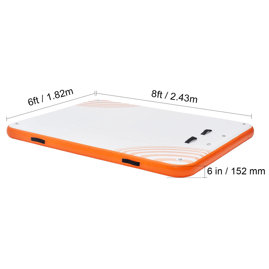 Inflatable Floating Dock/ Non-Slip Dock Mat with Detachable Ladder/ Floating Platform Island Raft for Pool