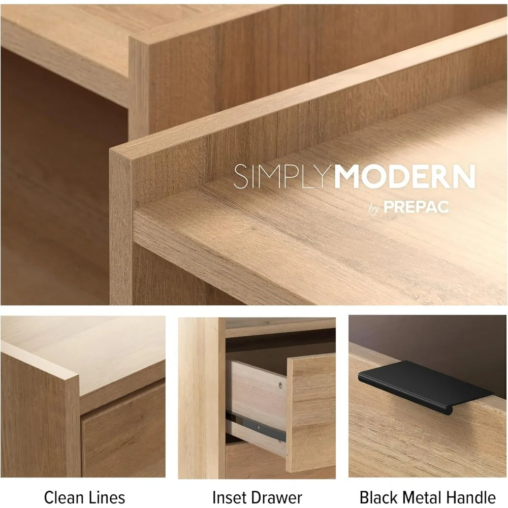 Customizable Contemporary 6-drawer Double Dresser For Master Bedroom, Sleek Storage Furniture, 52.5" W X 16" D X 29.5" H