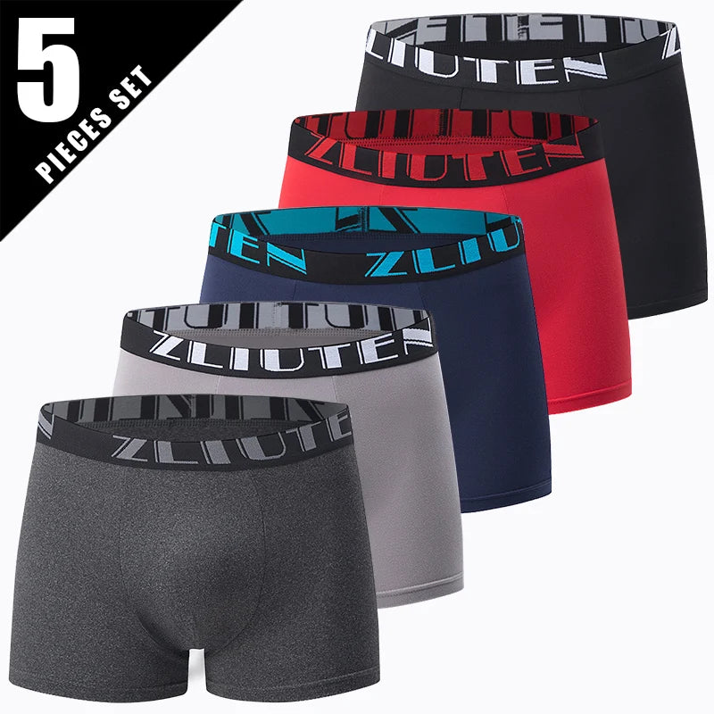 5 /10 Pack Men's Black Gold Printed Boxer Underwear Comfortable And Versatile Plus Size Sexy Young Men's Leisure Sports