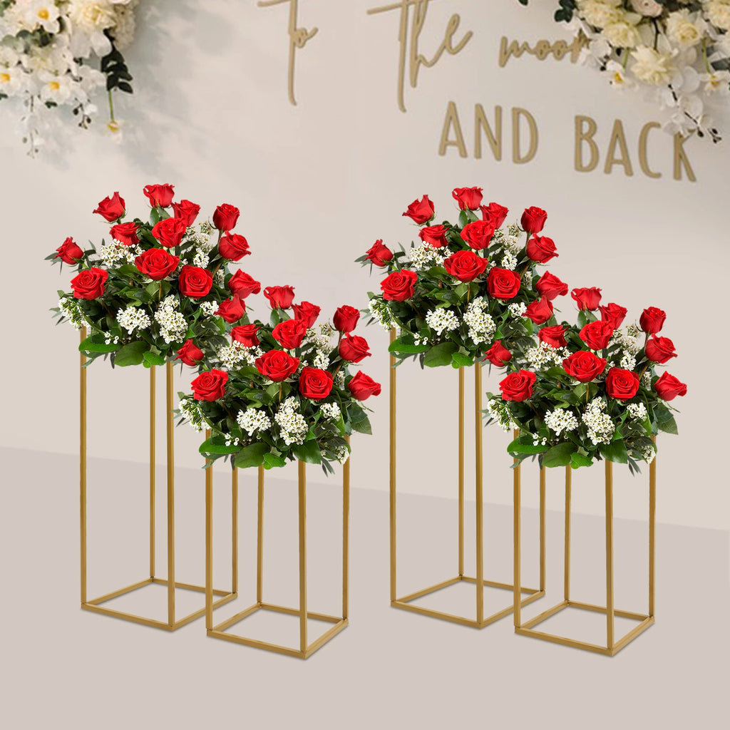 4 Pack Flower Stand Detachable Geometric Floral Display Rack Wedding Party Backdrop Stand/ Home/ Garden/ Hotel Decoration