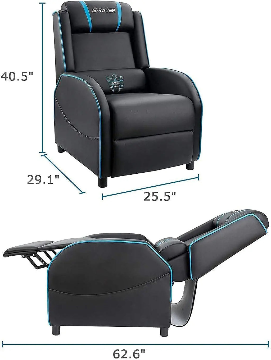 Ergonomic PU Leather Gaming Recliner