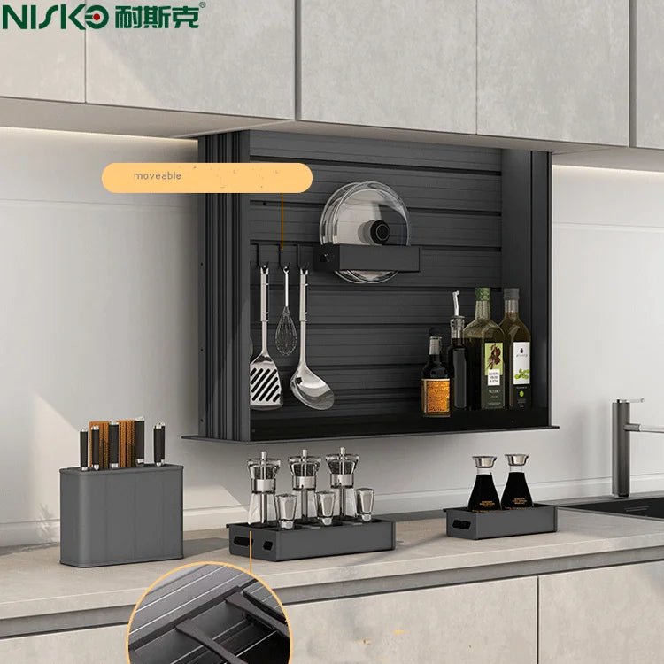 Kitchen Cabinet Basket Space Savings Pull Down Elevator Dish Rack, Storage Bowl Rack, Electric Down And Up Touch And Voice Control