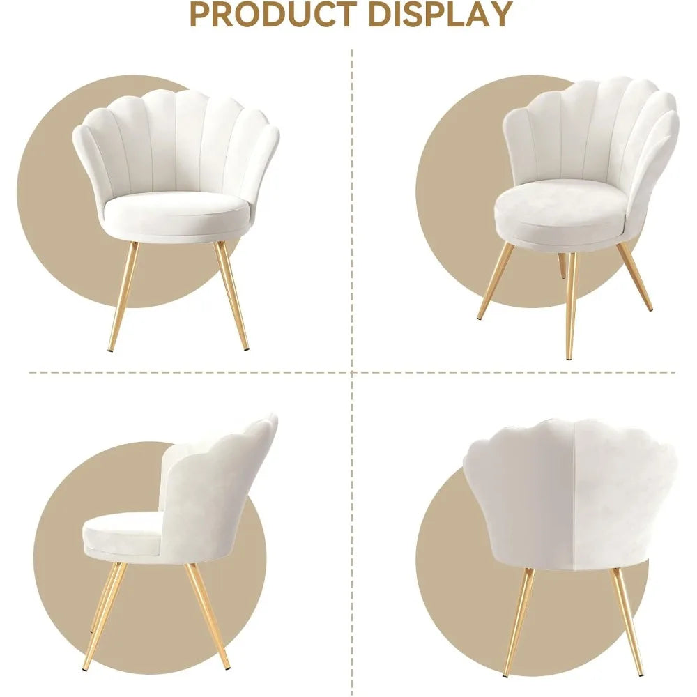 Luxurious Velvet Accent Chair with Gold Legs